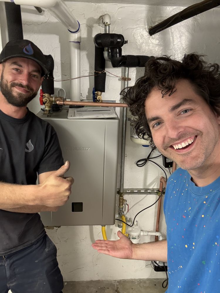 Garrett Fuselier after a water heater install by Mitchell W.